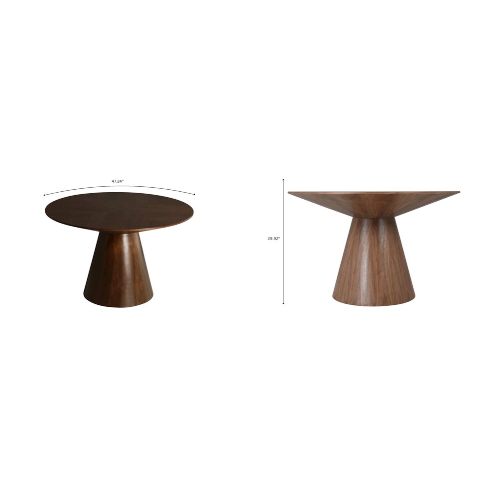Fynix Collection Modern Dining Table In walnut. Picture 16