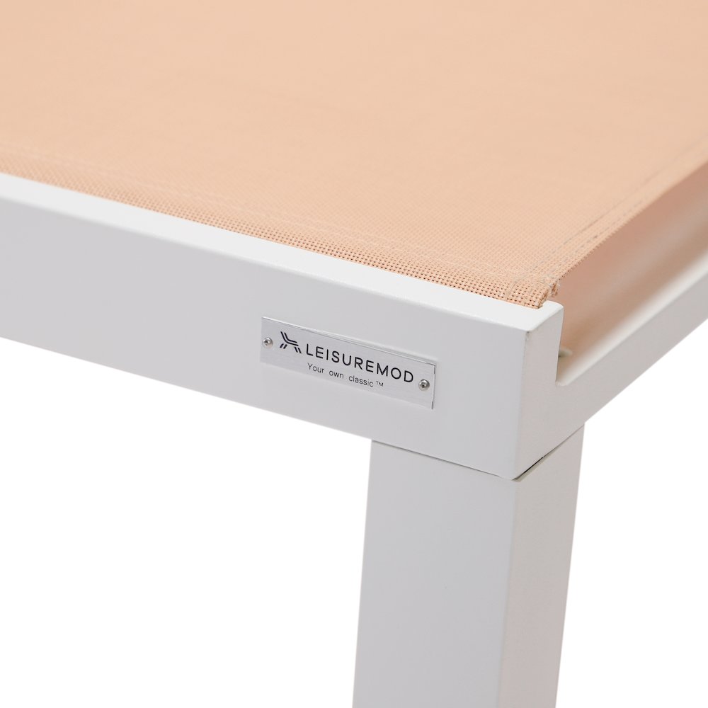 Marlin Modern White Aluminum Outdoor Patio Chaise Lounge Chair. Picture 25