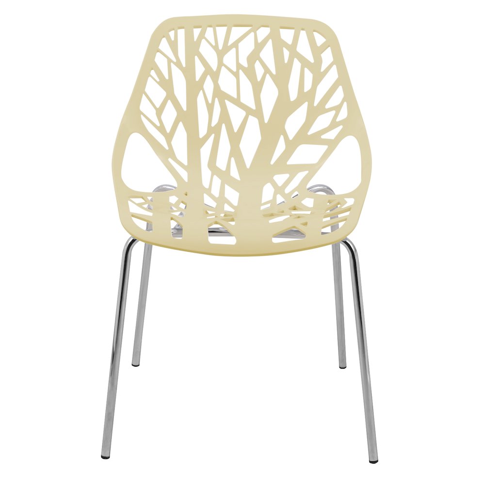Modern Asbury Dining Chair w/ Chromed Legs, Set of 2. Picture 4