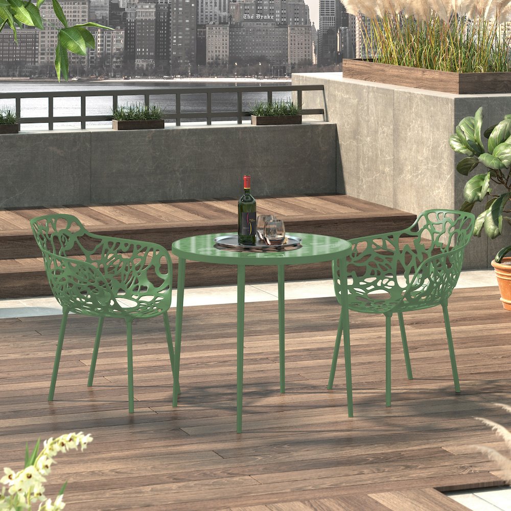 Modern Devon Aluminum Armchair, Set of 2. Picture 2