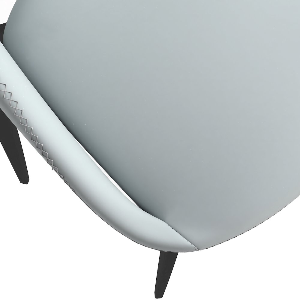 Amalfi Collection Modern Fabric Dining Chair in Coconut White. Picture 10