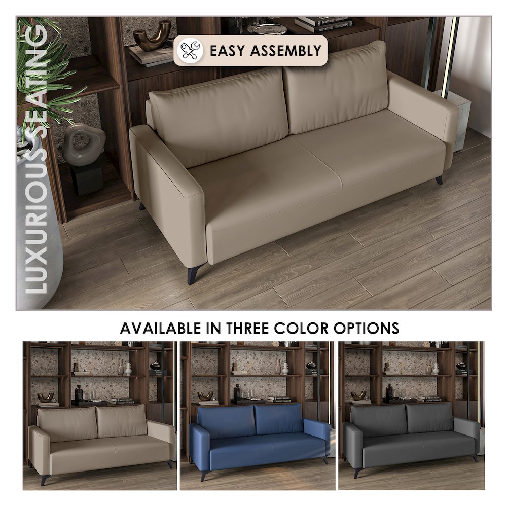 Inno Collection Three Seater Sofa In Taupe. Picture 5