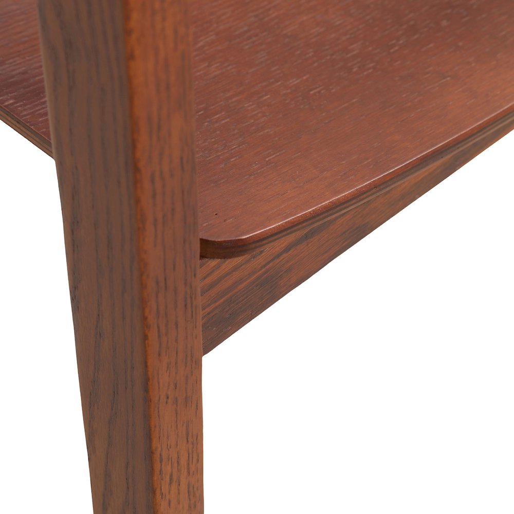 Rivo Collection Elegant Dining Chair in Dark Brown Wood. Picture 15