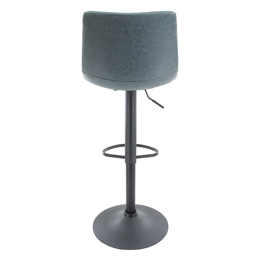 Tilbury Modern Adjustable Bar Stool in Peacock Blue. Picture 11