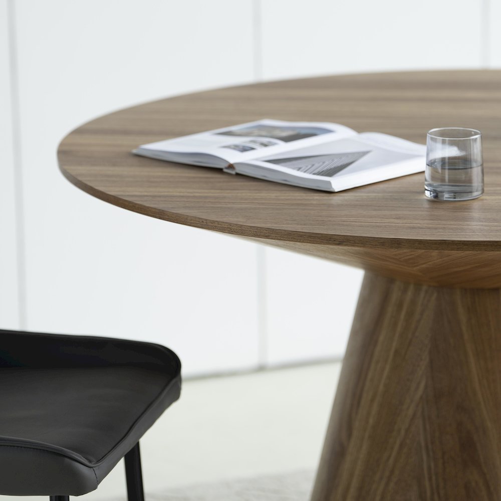 Fynix Collection Modern Dining Table In Natural Wood. Picture 2