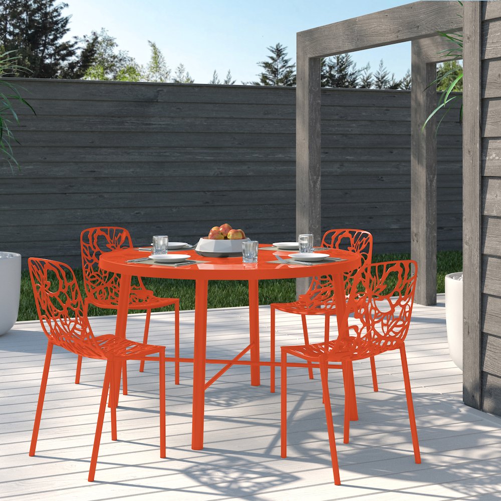 Modern Devon Aluminum Chair, Set of 4. Picture 2
