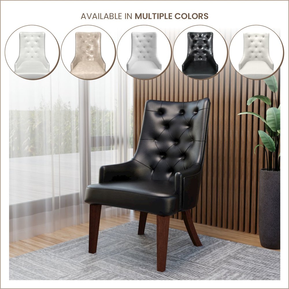 Spruce Collection Modern Wooden Dining Chair in Charcoal Grey. Picture 4