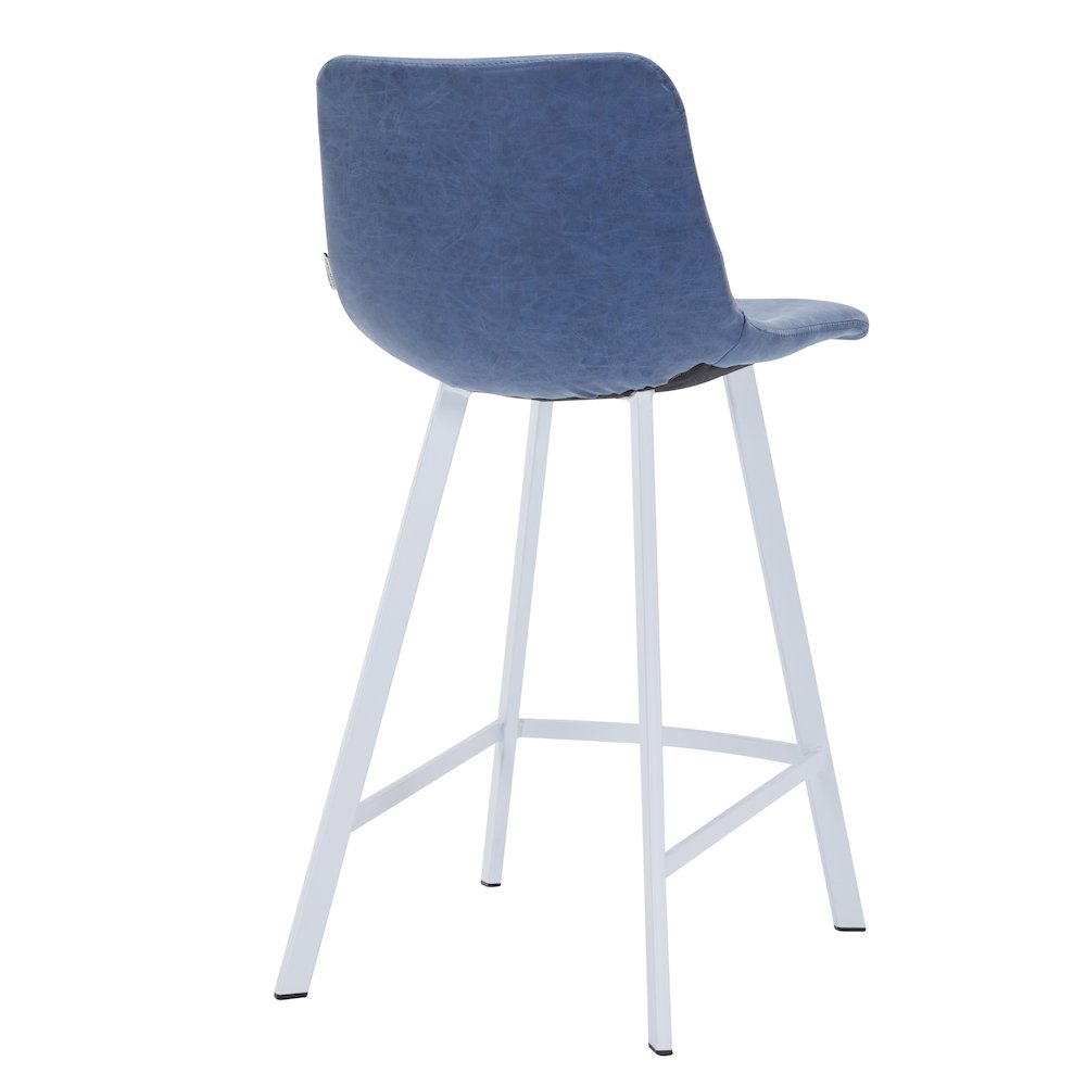Elland - Counter stool - Peacock Blue - White Base. Picture 10