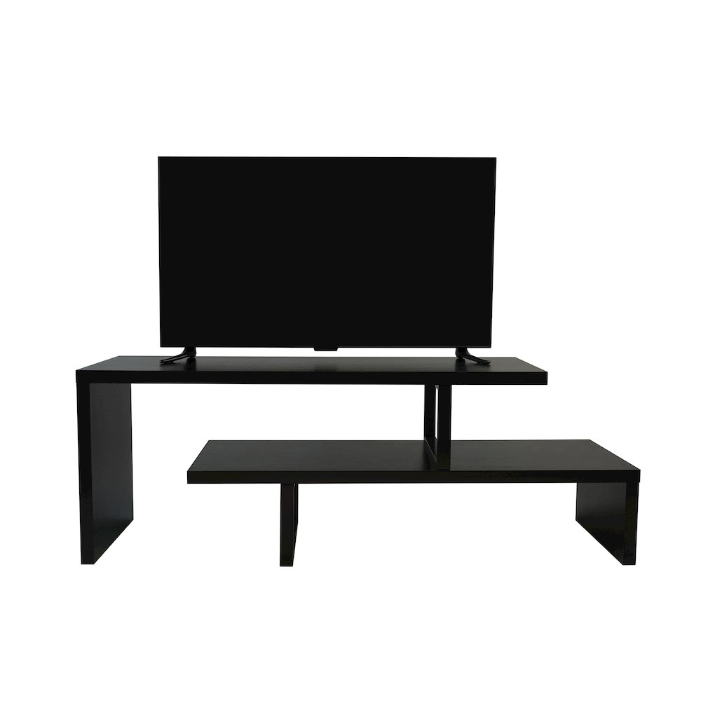 Orford Mid-Century Modern TV Stand in Ebony. Picture 3
