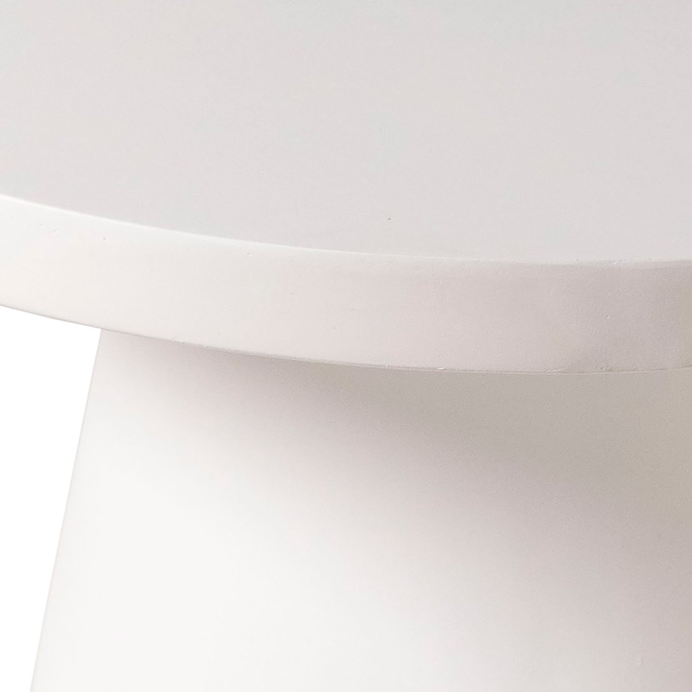 Dune Collection Fiberglass Outdoor Coffee Table In White. Picture 26