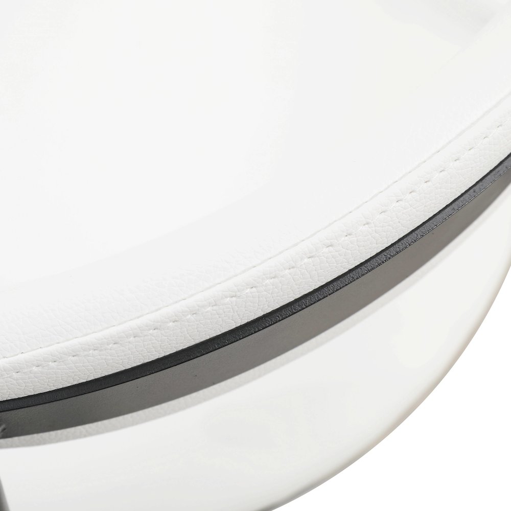 Lume Collection Modern Bar Stool in White Set of 2. Picture 8