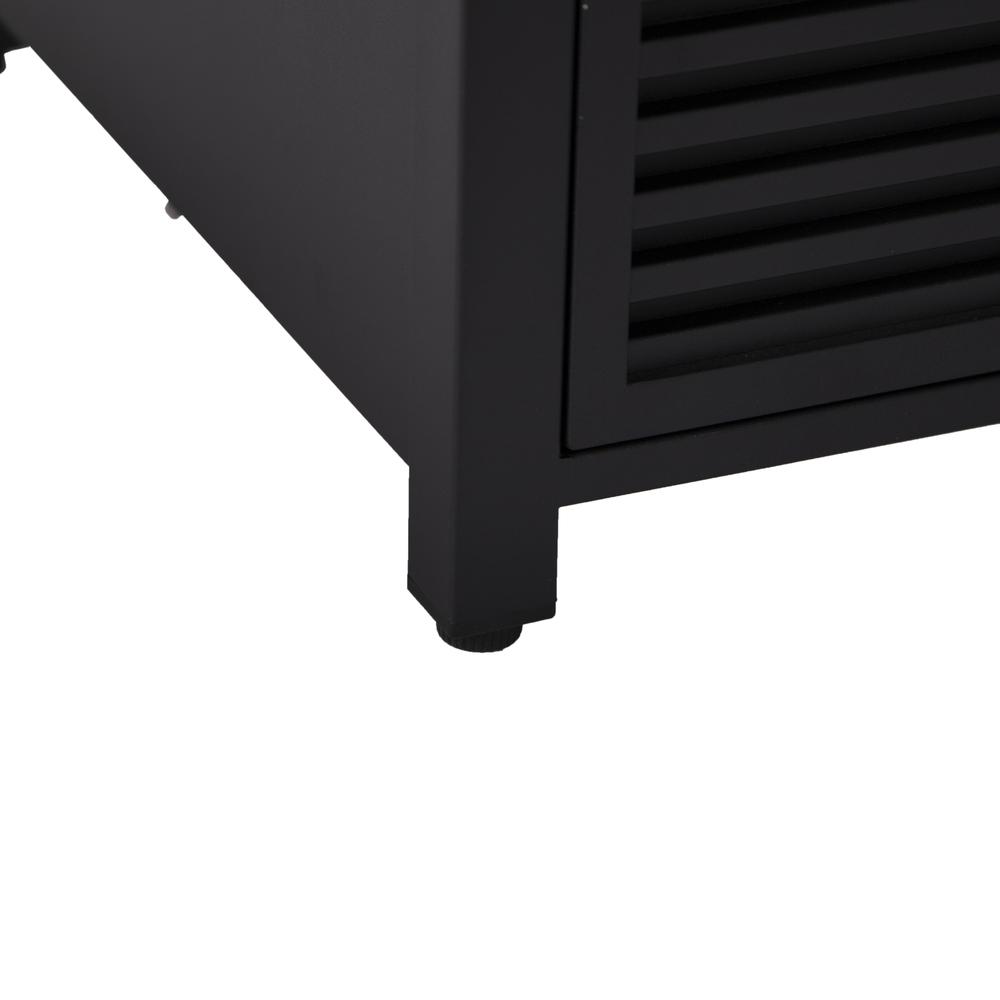 Walbrooke Black Patio Square Tank Holder with Slats Design. Picture 3