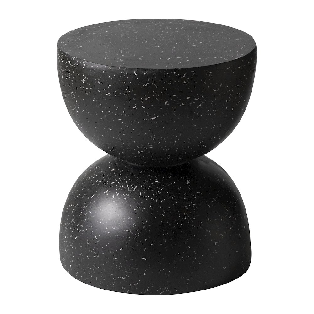 Sage Collection Fiberglass Outdoor Side Table in Black. Picture 22