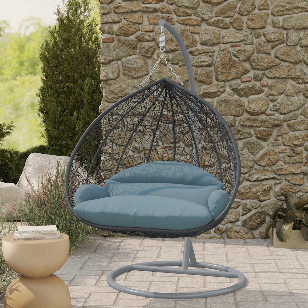 Recluse Collection Modern Outdoor Swing Chair. Picture 8