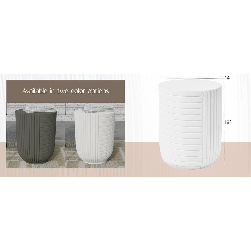 Modern Side End Table Trove Series In White. Picture 21
