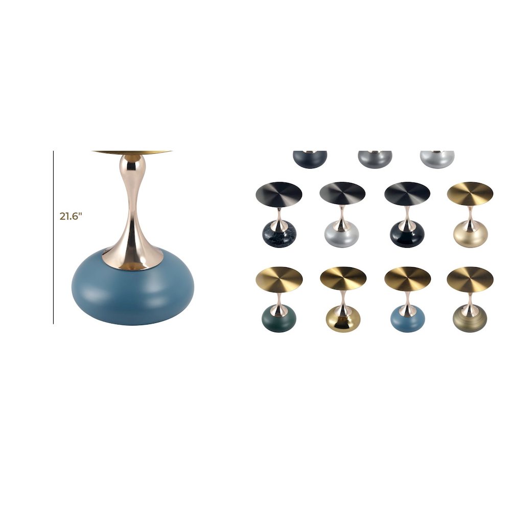 Savoy Collection Modern End Table In Blue. Picture 27