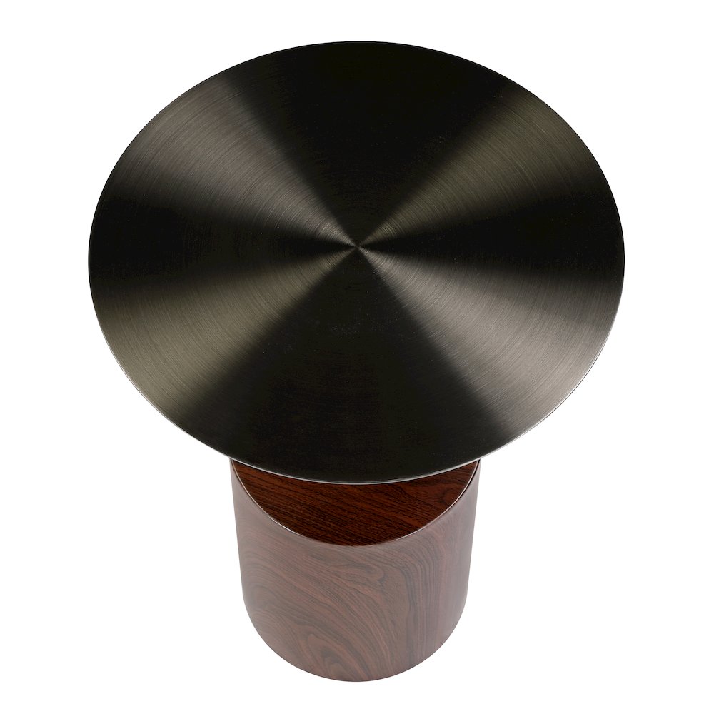 Malta Collection Modern End Table In Brown. Picture 10