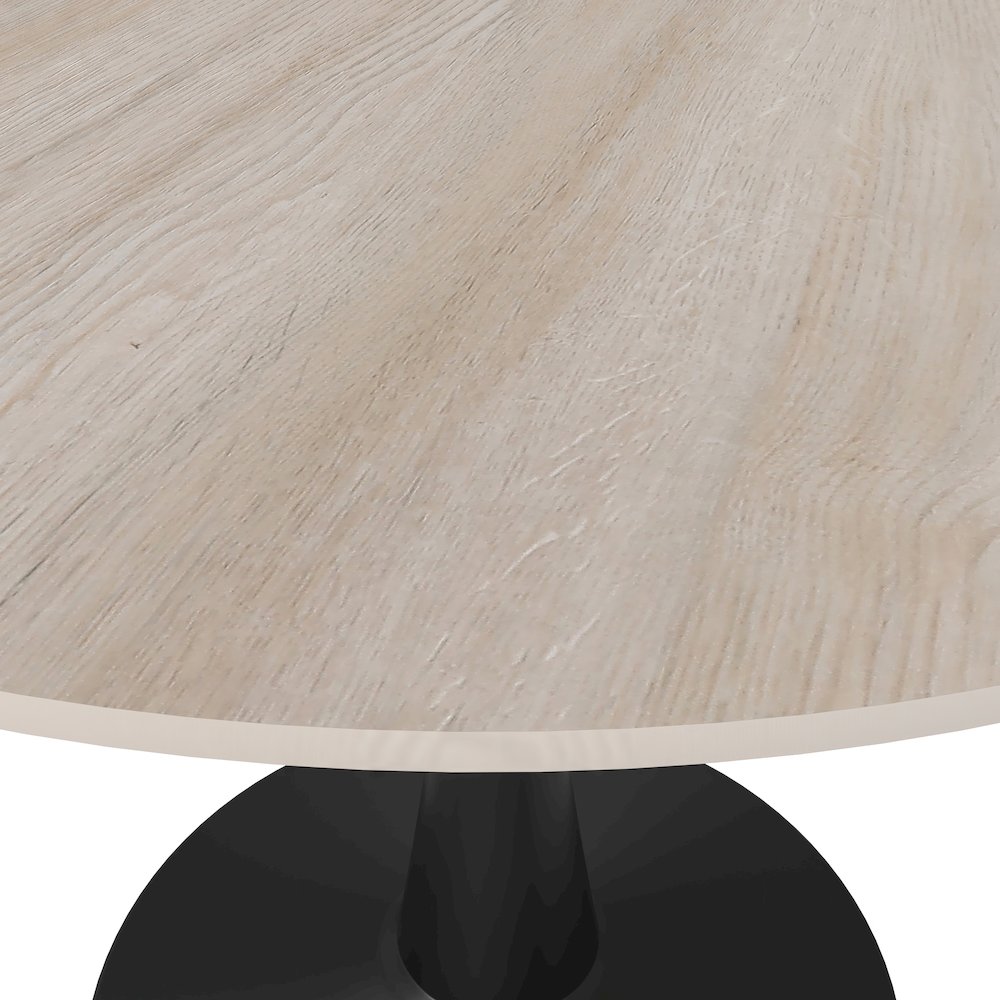 Bristol 40" round dining table Black base with marbled MDF top. Picture 4