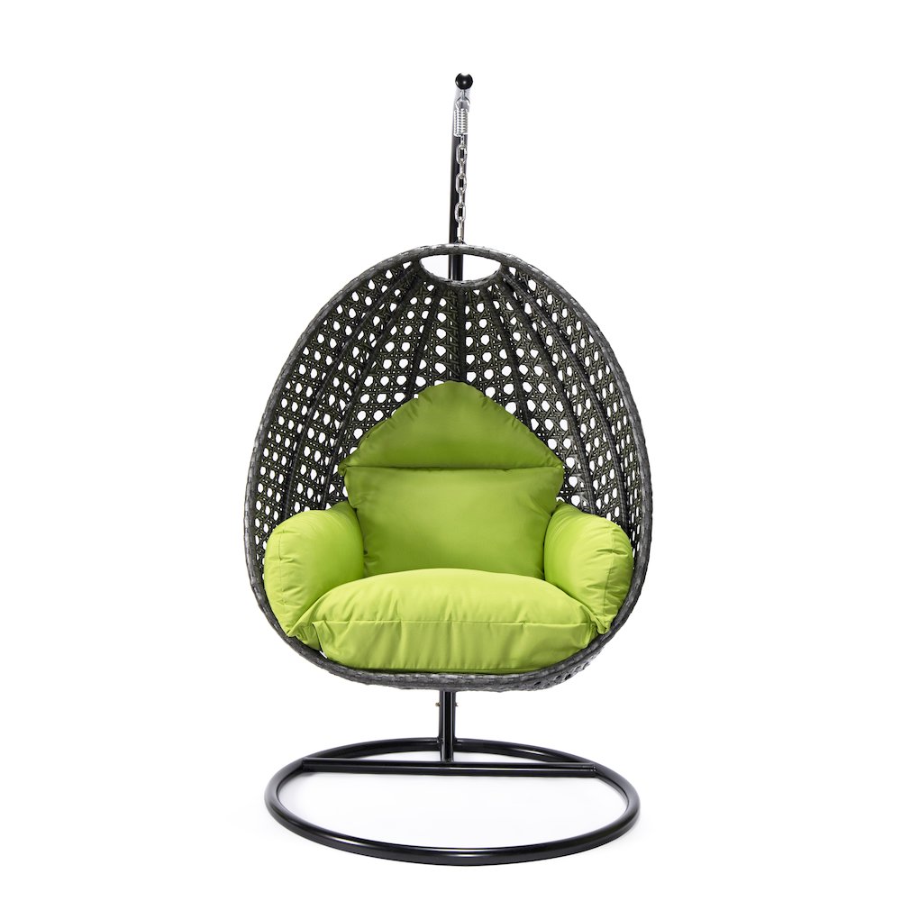 Charcoal Wicker Hanging Egg Swing Chair. Picture 3