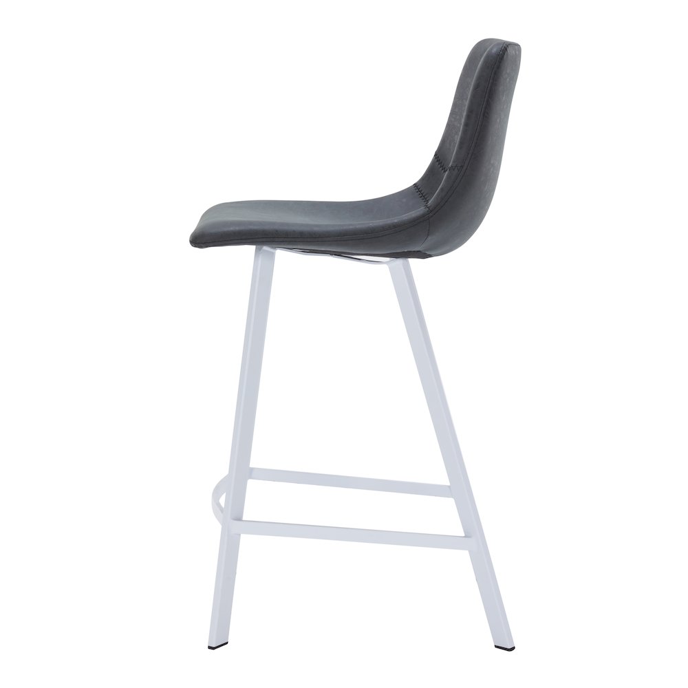 Elland - Counter stool -White Base-Charcoal Black. Picture 7