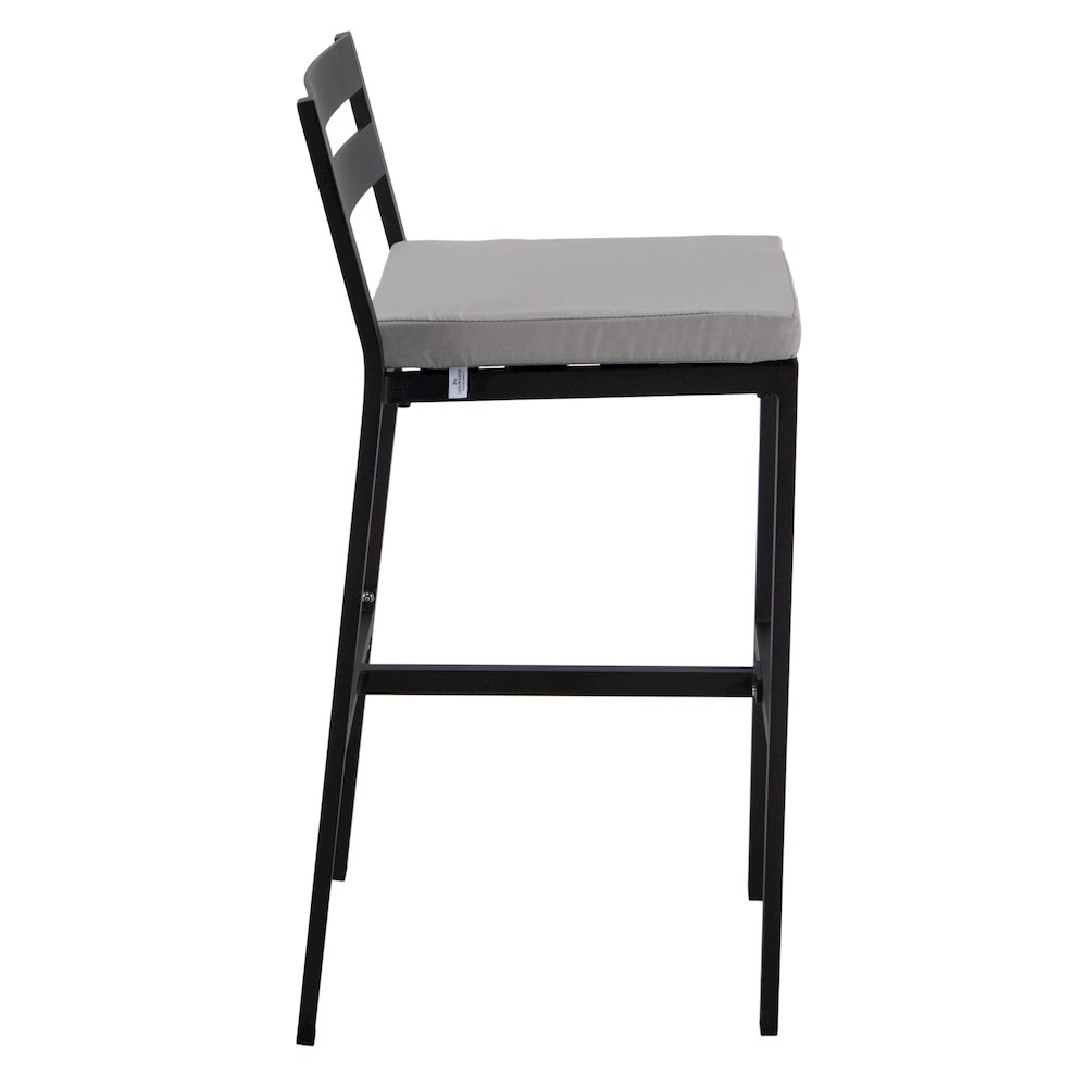 Chelsea Collection Modern Aluminum Outdoor Bar Chair Set of 2. Picture 11