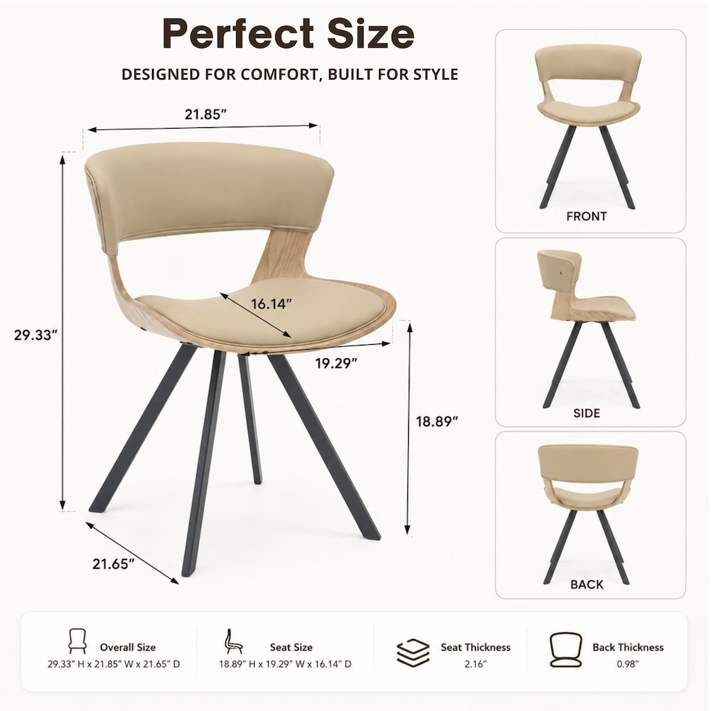 Murray Modern Dining Chair, Set of 2. Picture 16