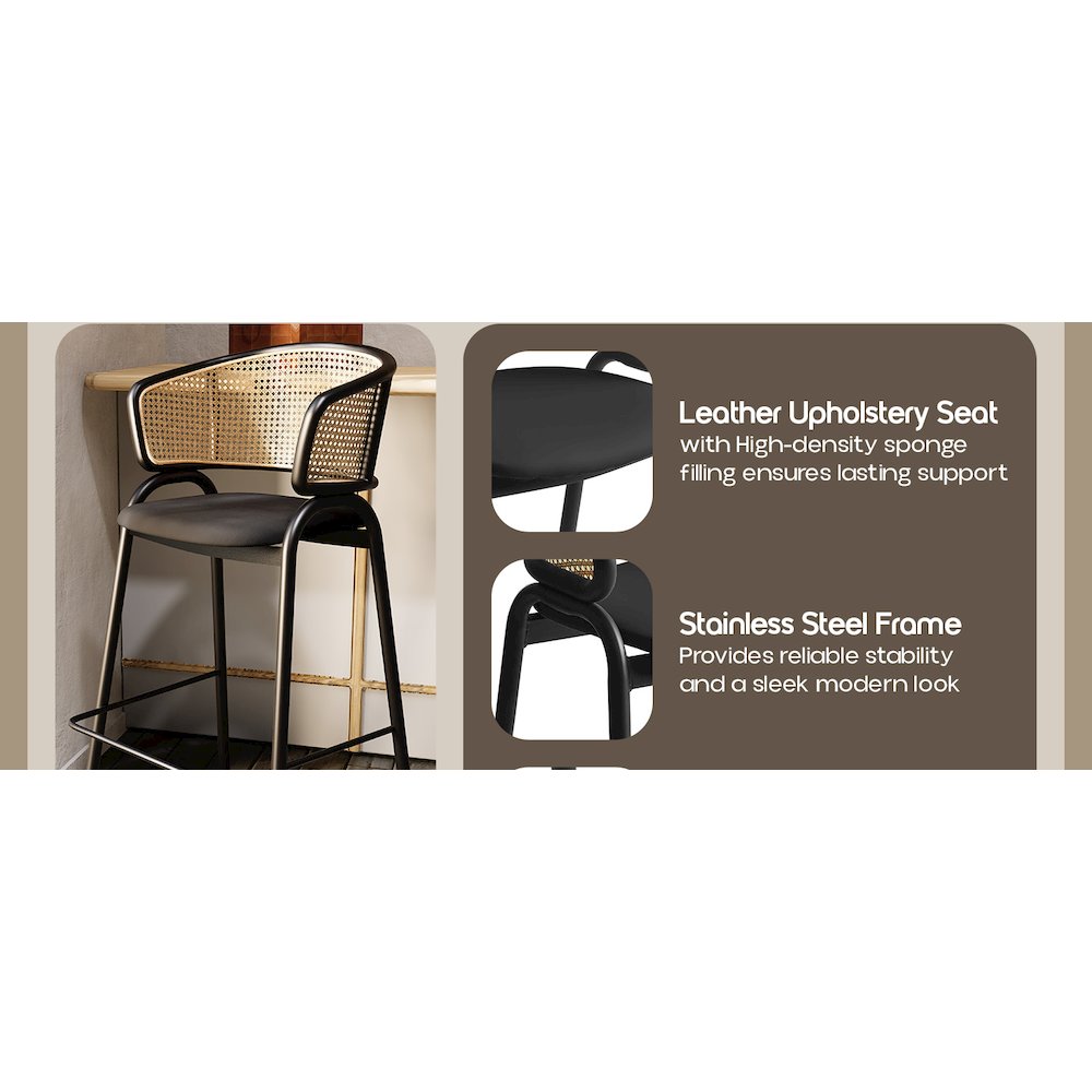 Devon Mid-Century Modern Aluminum Bar Stool. Picture 22