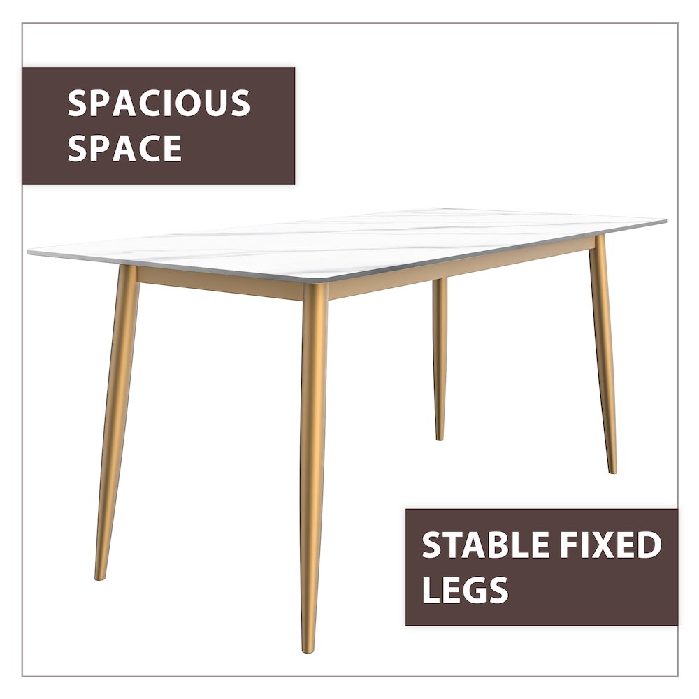 Zayle Series Modern Dining Table. Picture 73