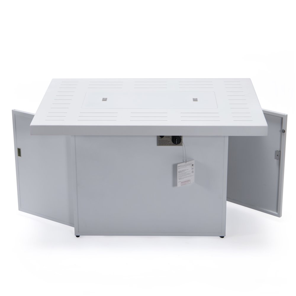 Chelsea Patio Modern Aluminum Propane Fire Pit Table. Picture 15