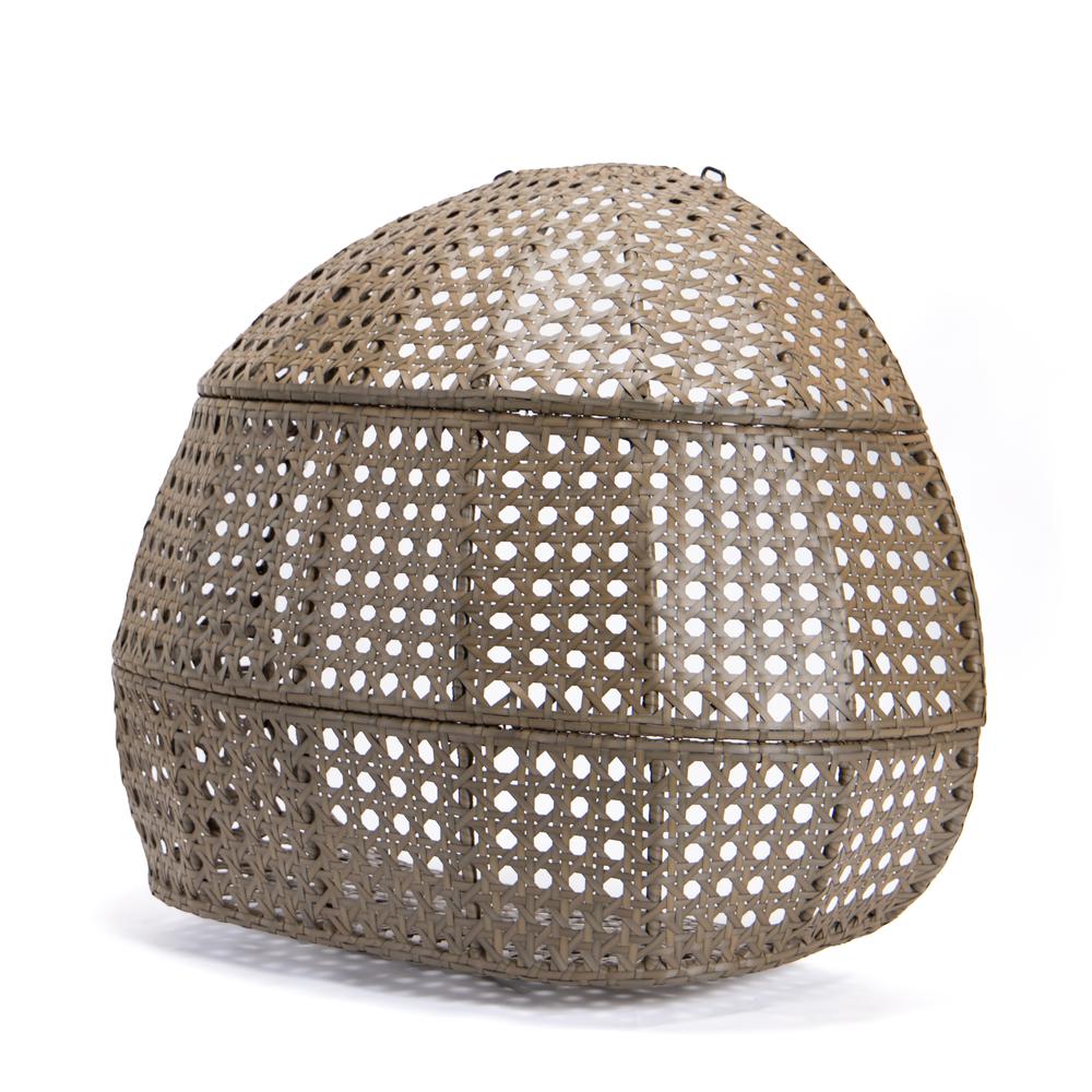 LeisureMod Wicker Hanging Double Egg Swing Chair  EKDBG-57BU. Picture 13