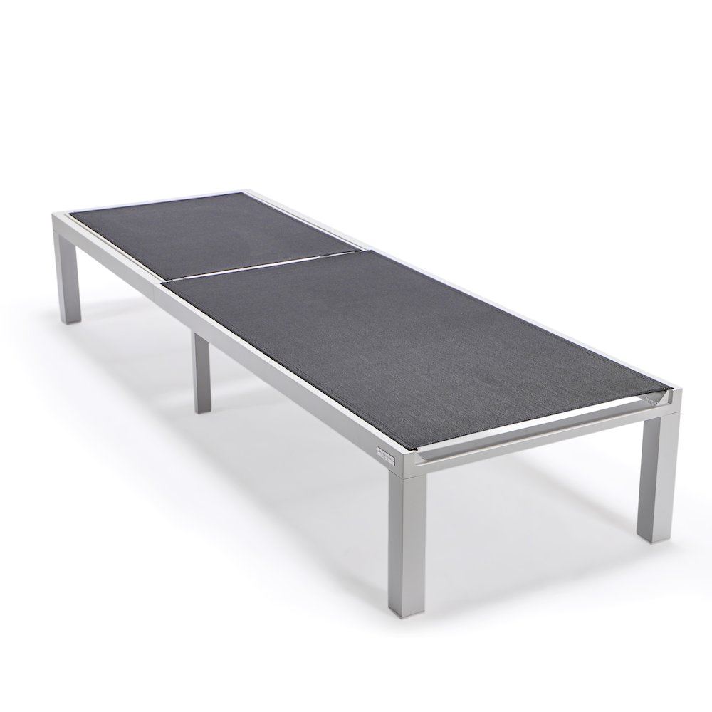 Marlin Patio Chaise Lounge Chair With White Aluminum Frame. Picture 11