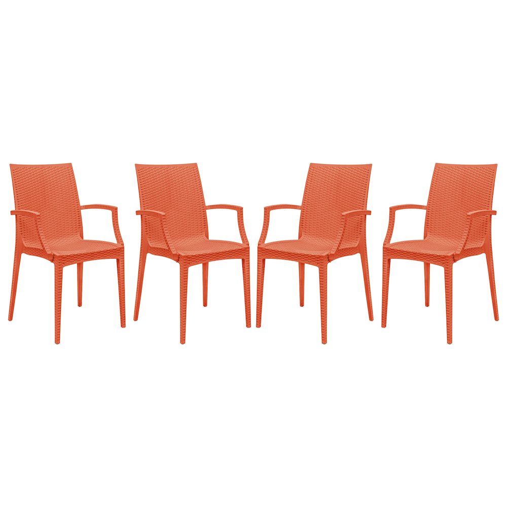 Weave Mace Indoor/Outdoor Chair (With Arms), Set of 4. Picture 1