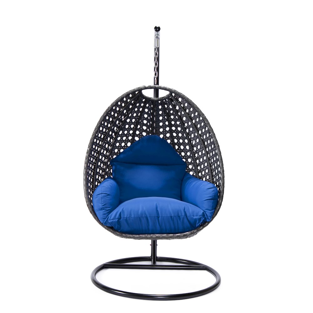 Charcoal Wicker Hanging Egg Swing Chair. Picture 8