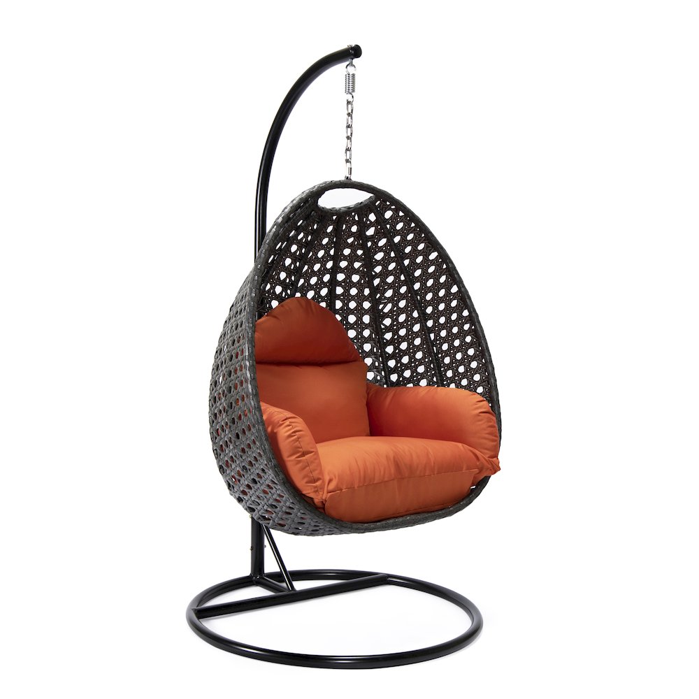 Charcoal Wicker Hanging Egg Swing Chair. Picture 1