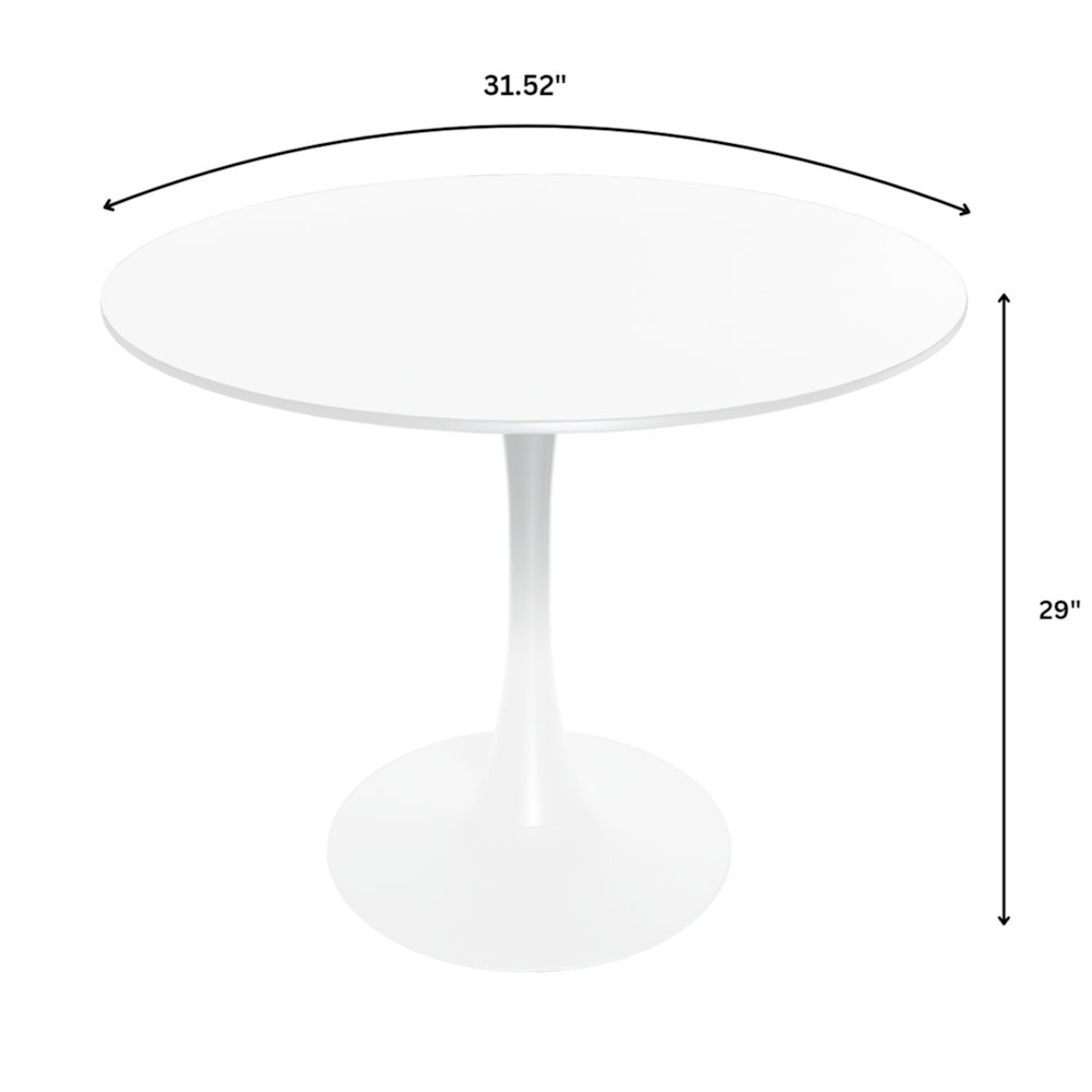 Bristol Mid-Century Modern Round Dining Table. Picture 18