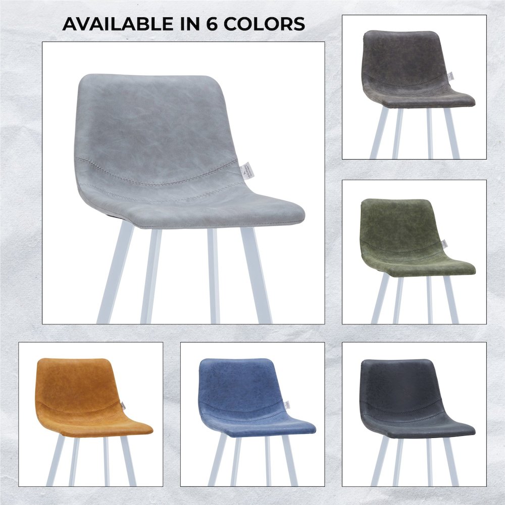 Elland - Bar stool -Light Grey- White Base Set of 2. Picture 8