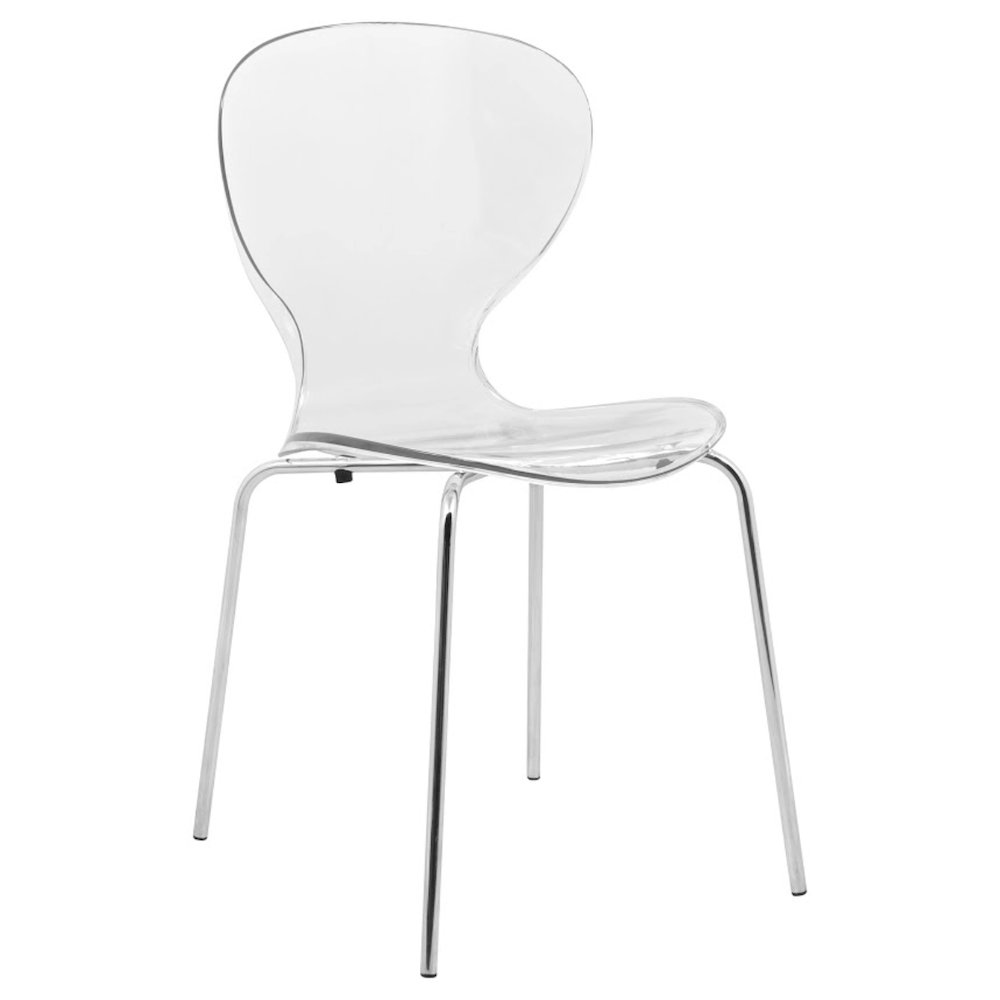 Modern Oyster Transparent Side Chair. Picture 10