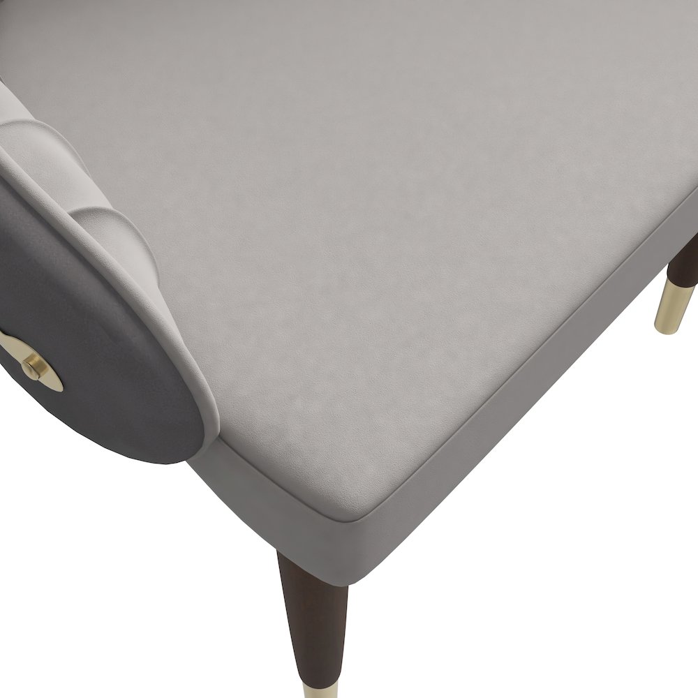 Elara Collection Wooden Dining Chair in Two-Tone Grey Set of 2. Picture 1