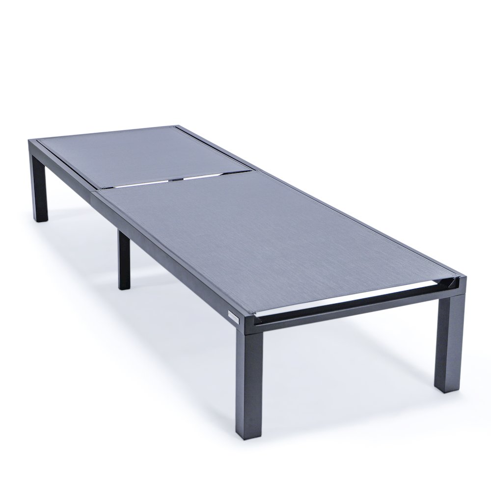 Marlin Patio Chaise Lounge Chair With Black Aluminum Frame. Picture 6