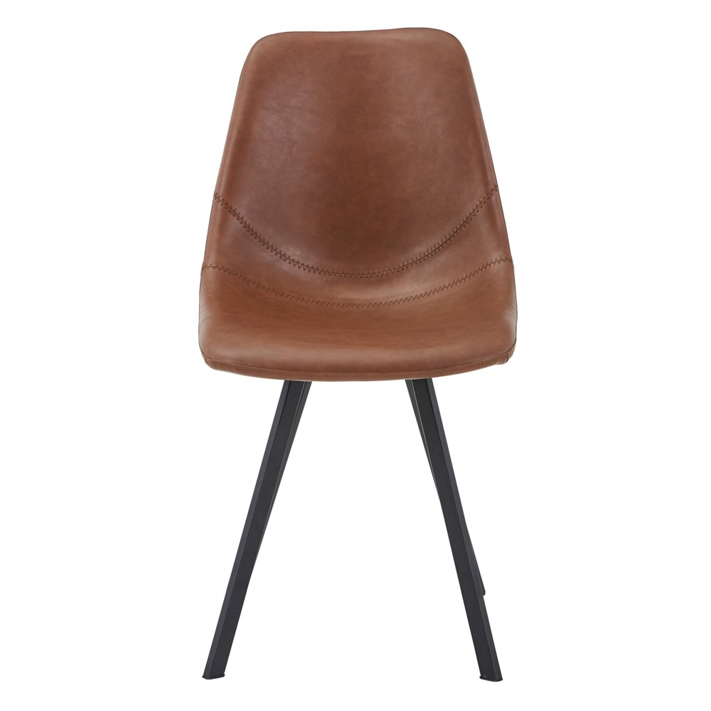 Markley Modern Leather Dining Chair With Metal Legs. Picture 14