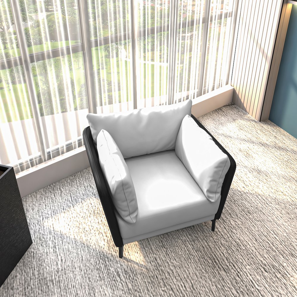 Luxify Collection Single Seater Sofa in Black/Grey. Picture 10