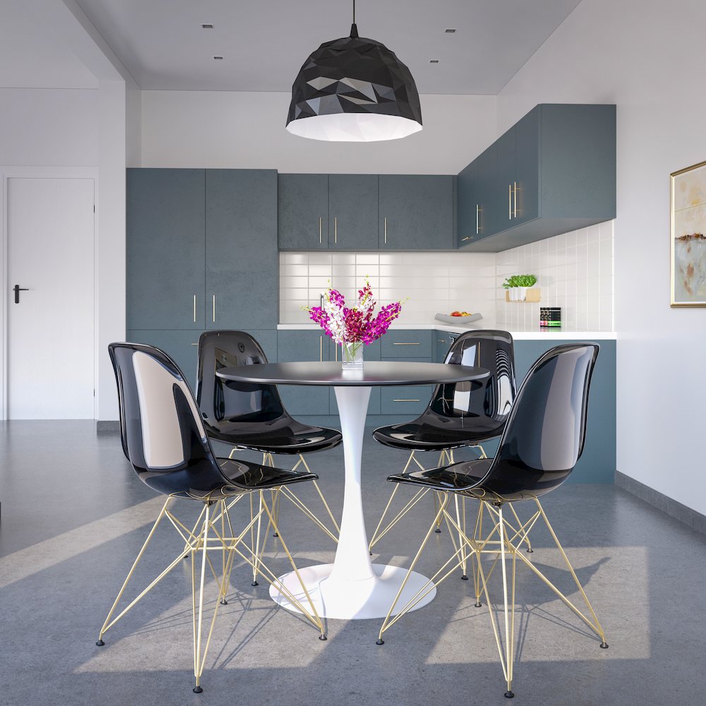 5-Piece Dining Set with 35" Round Dining Table. Picture 2