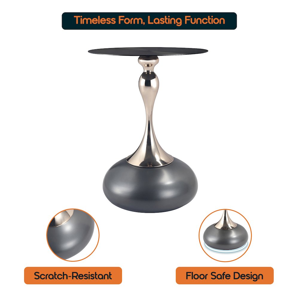 Savoy Collection Modern End Table In Grey. Picture 23