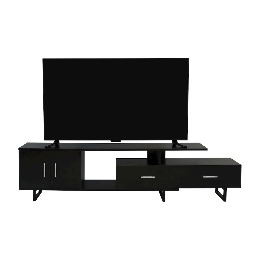 Avery Mid-Century Modern TV Stand with MDF Cabinet and Powder Coated Steel Legs. Picture 3