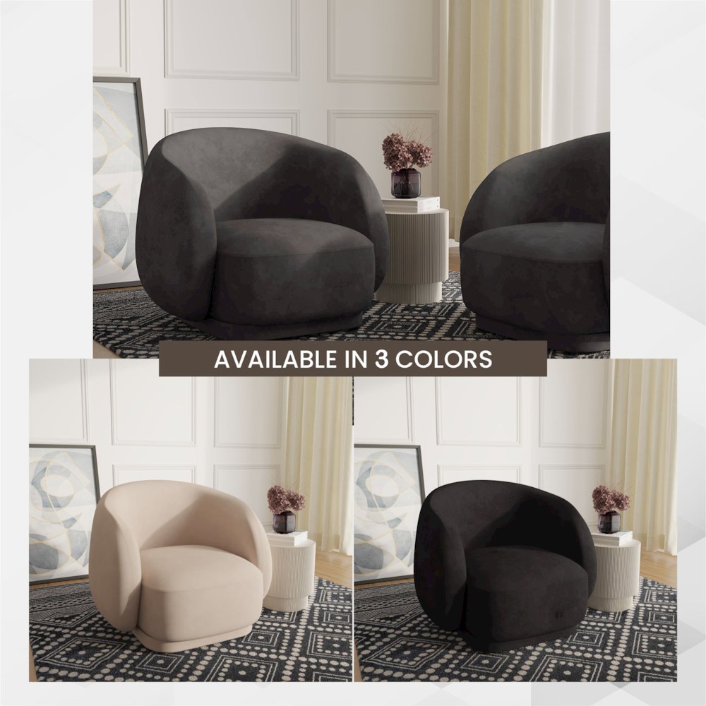 Faze Collection Modern Single Seater Sofa in Light Grey Velvet. Picture 3