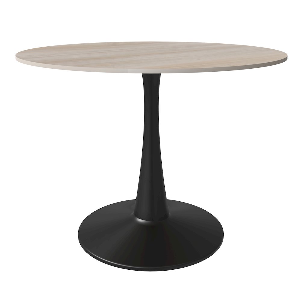 Bristol 40" round dining table Black base with marbled MDF top. Picture 2