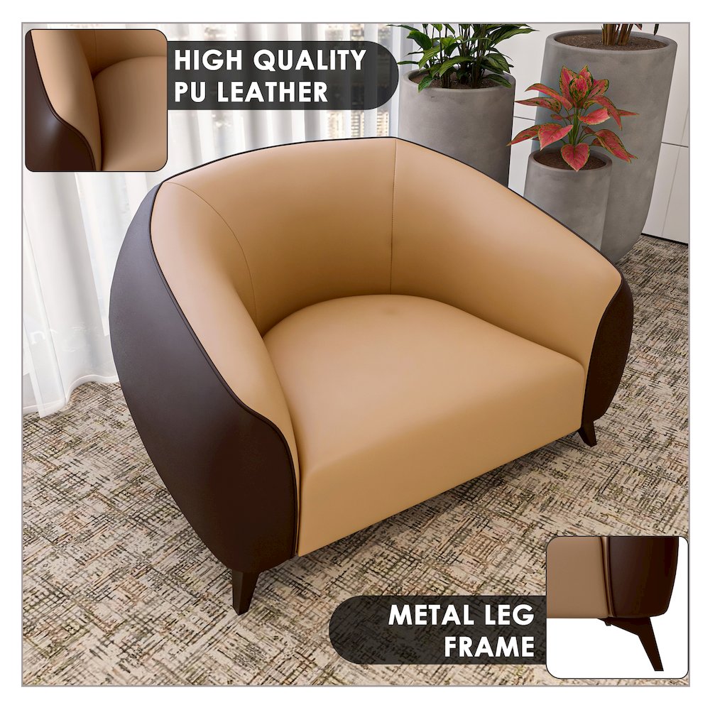 Opula Collection Single Seater Sofa In Brown. Picture 4