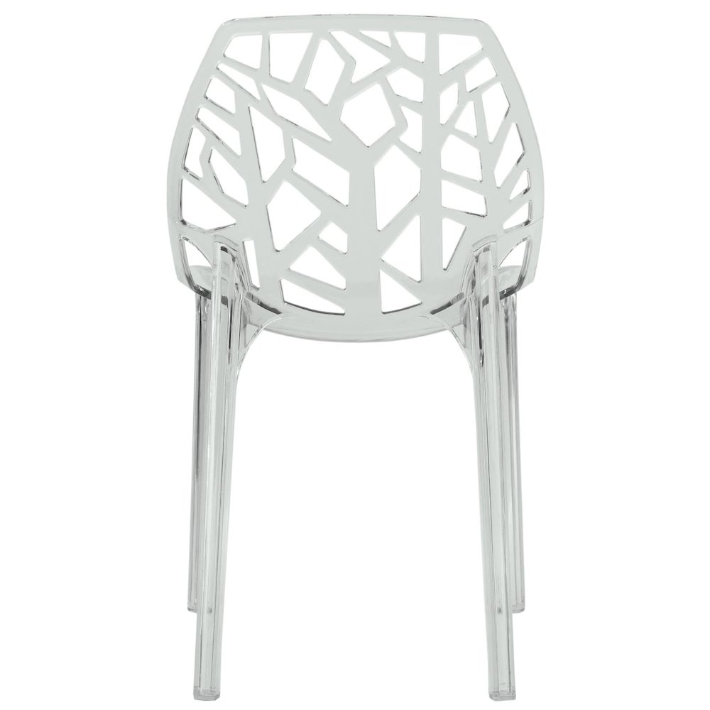 Cornelia Modern Spring Cut-Out Tree Design Stackable Dining Chair. Picture 5