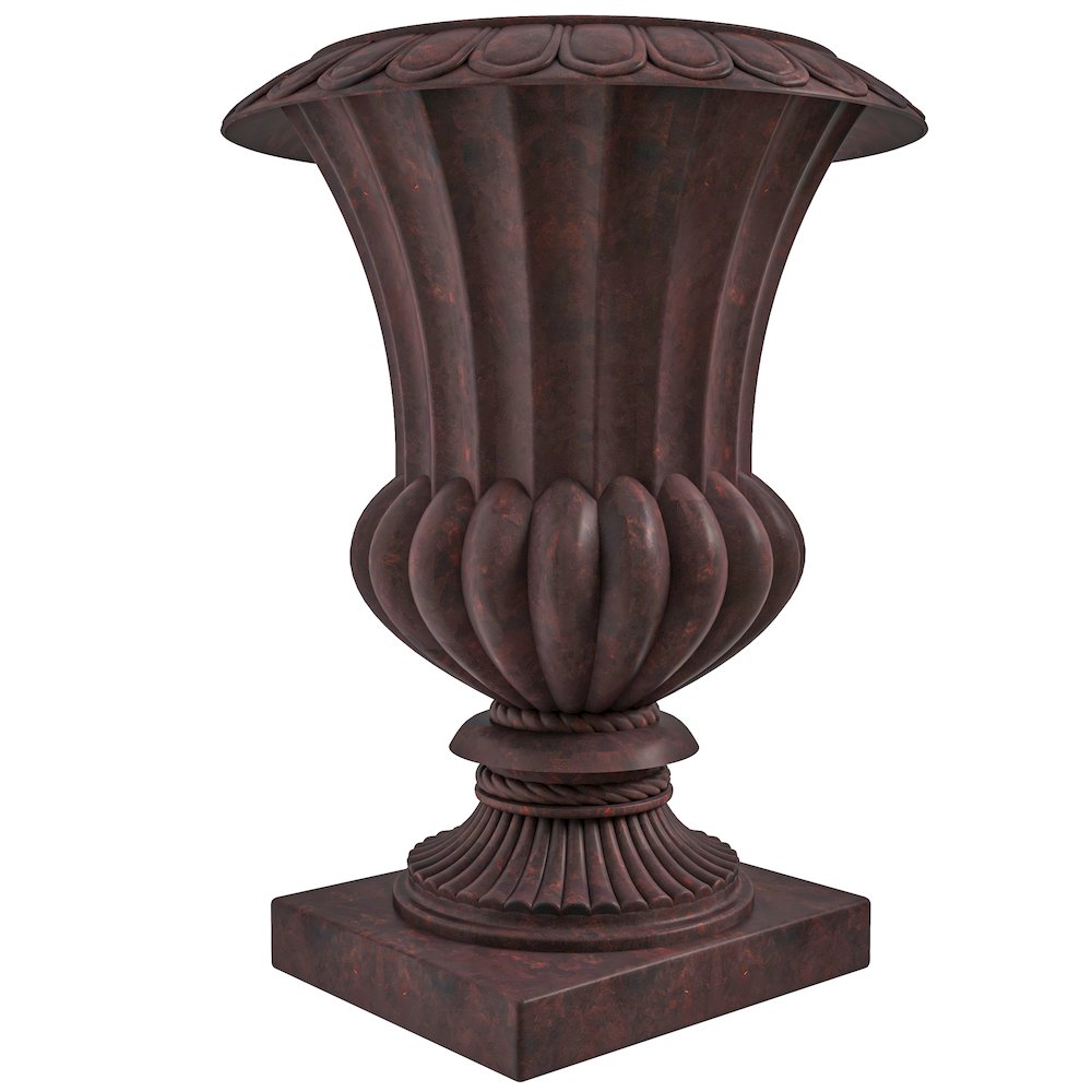 Lotus Series Poly Stone Planter in Brown, 20 Dia, 28 High. Picture 8