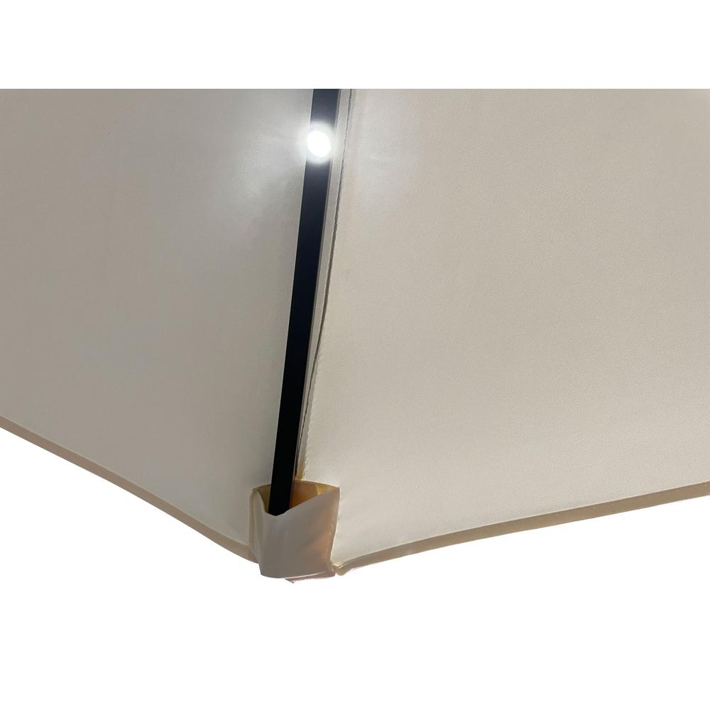 Sierra 9' Outdoor Patio Tilt Market Umbrella with Solar LED Lights. Picture 7